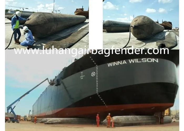 Chantier naval amarrage et désamarrage des navires Airbag en caoutchouc 2m x 18m